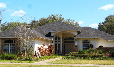 Residential Home with an Black Sable Asphalt Shingle Roof replacement in Lakeland, FL.