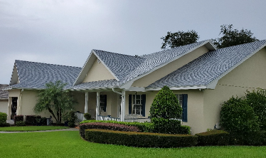 Residential Home with an Antique Silver Asphalt Shingle Roof replacement in Lakeland, FL.